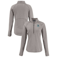 Cutter & Buck Women's Peshastin Eco Fleece Recycled Tri-Blend Raglan Half-Zip Jacket - Carolina Panthers