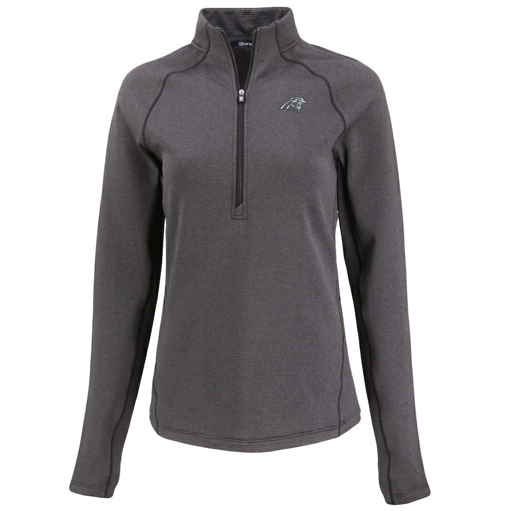 Cutter & Buck Women's Peshastin Eco Fleece Recycled Tri-Blend Raglan Half-Zip Jacket - Carolina Panthers