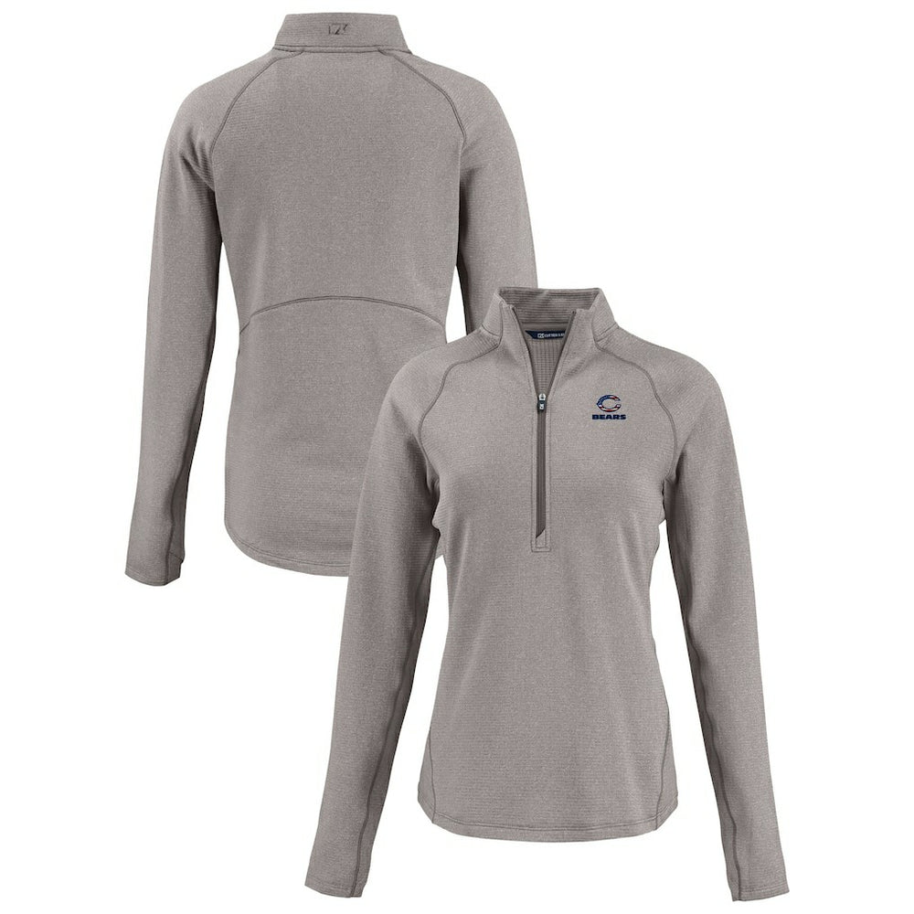Cutter & Buck Women's Americana Peshastin Eco Fleece Recycled Tri-Blend Raglan Half-Zip Jacket - Chicago Bears