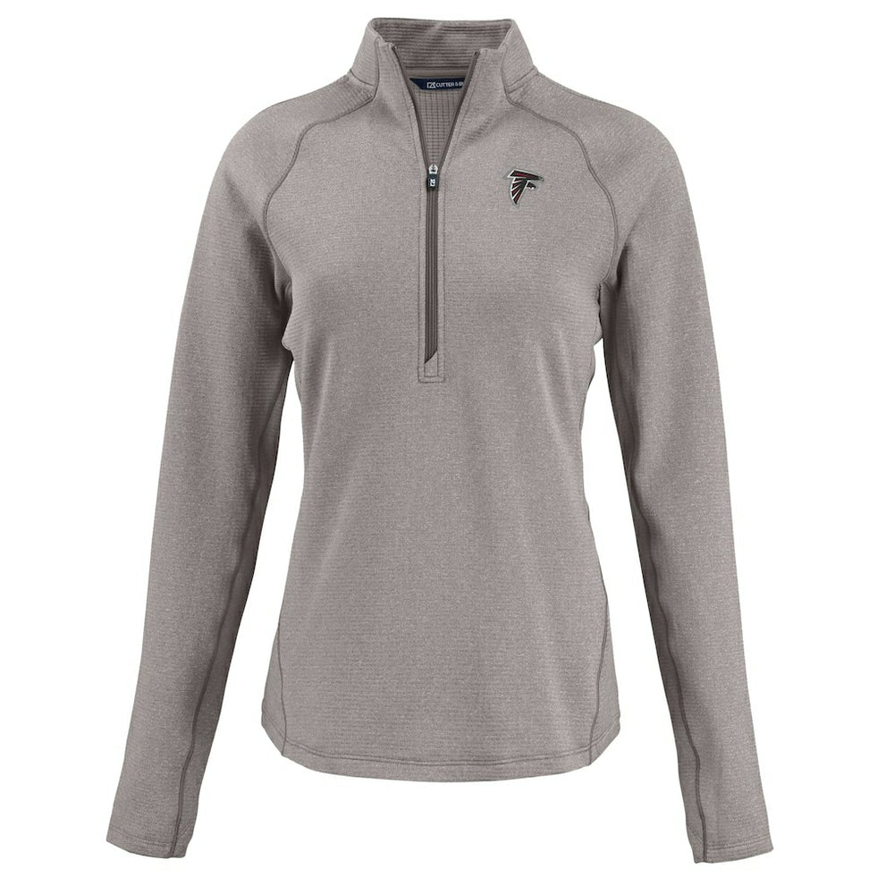 Cutter & Buck Women's Peshastin Eco Fleece Recycled Tri-Blend Raglan Half-Zip Jacket - Atlanta Falcons