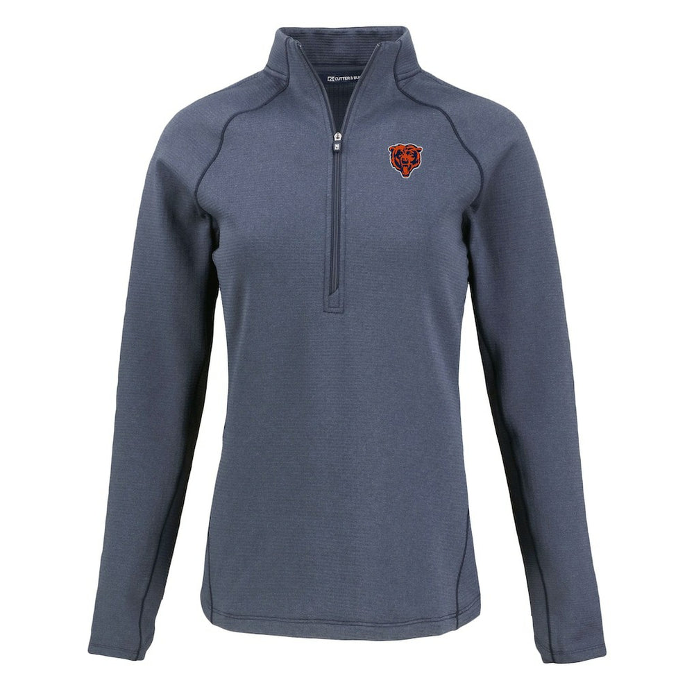 Cutter & Buck Women's Peshastin Eco Fleece Recycled Tri-Blend Raglan Half-Zip Jacket - Chicago Bears