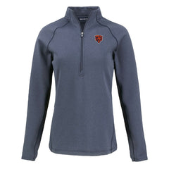 Cutter & Buck Women's Peshastin Eco Fleece Recycled Tri-Blend Raglan Half-Zip Jacket - Chicago Bears