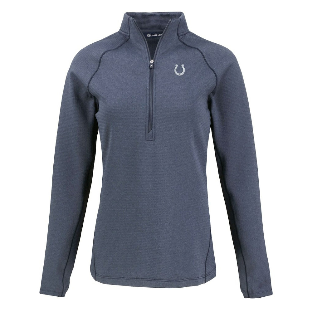 Cutter & Buck Women's Peshastin Eco Fleece Recycled Tri-Blend Raglan Half-Zip Jacket - Indianapolis Colts