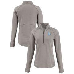 Cutter & Buck Women's Peshastin Eco Fleece Recycled Tri-Blend Raglan Half-Zip Jacket - Detroit Lions