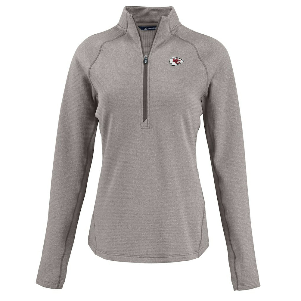 Cutter & Buck Women's Peshastin Eco Fleece Recycled Tri-Blend Raglan Half-Zip Jacket - Kansas City Chiefs