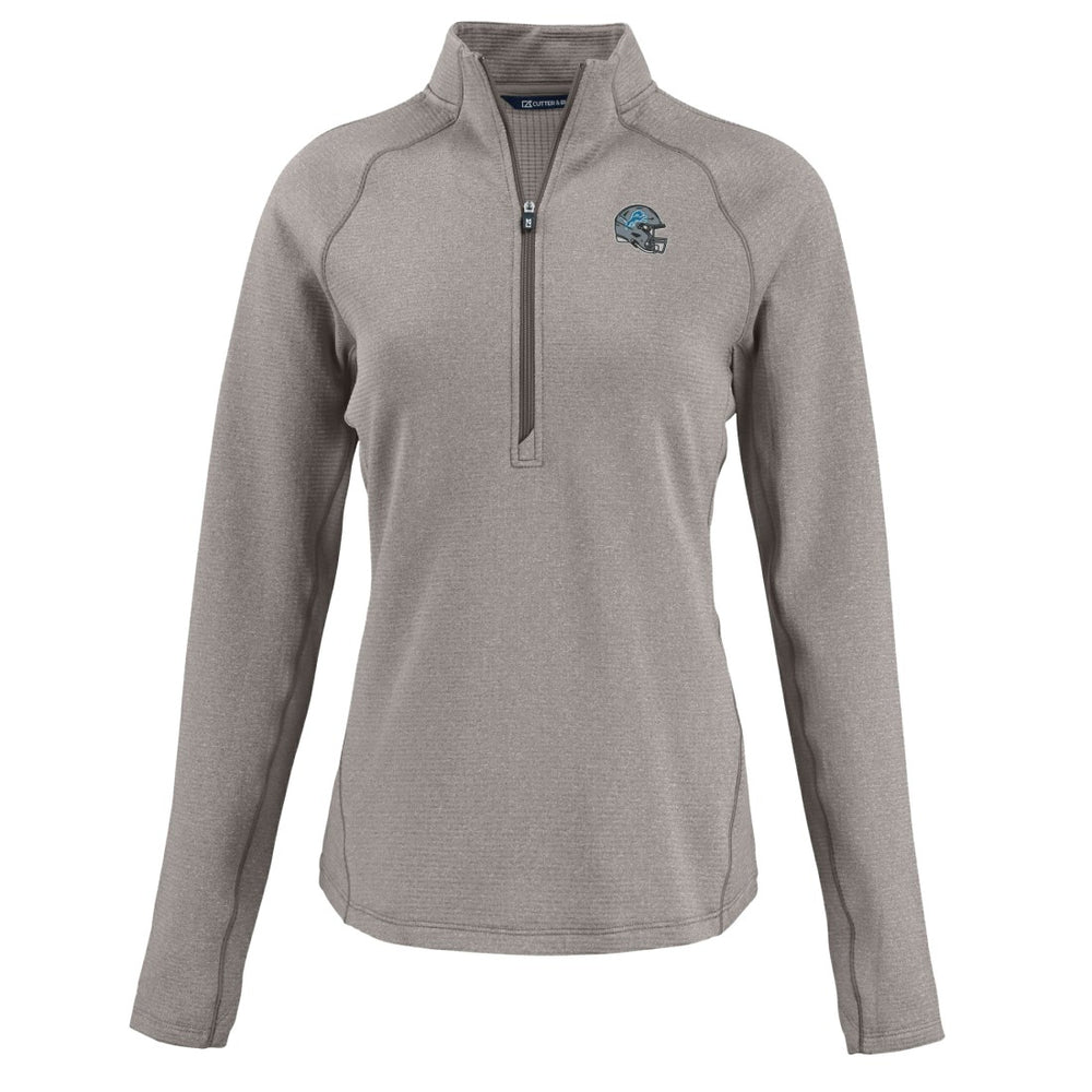 Cutter & Buck Women's Peshastin Eco Fleece Recycled Tri-Blend Raglan Half-Zip Jacket - Detroit Lions