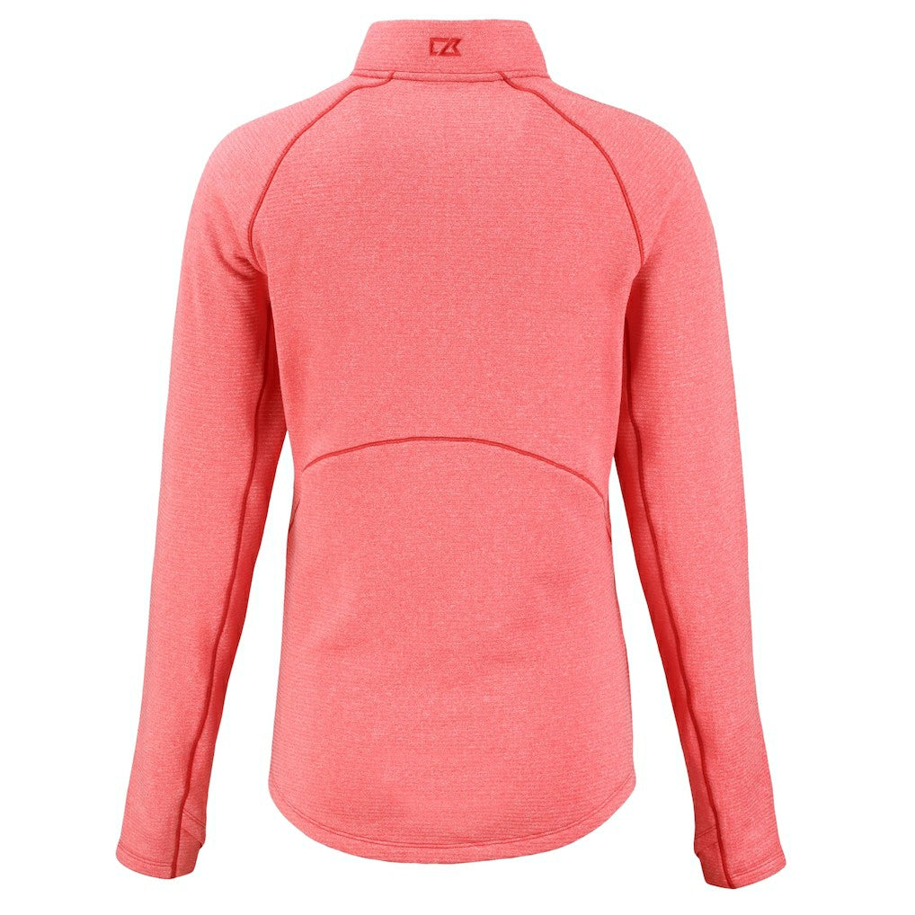 Cutter & Buck Women's Peshastin Eco Fleece Recycled Tri-Blend Raglan Half-Zip Jacket - Kansas City Chiefs