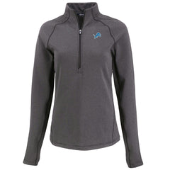 Cutter & Buck Women's Peshastin Eco Fleece Recycled Tri-Blend Raglan Half-Zip Jacket - Detroit Lions