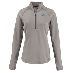 Cutter & Buck Women's Peshastin Eco Fleece Recycled Tri-Blend Raglan Half-Zip Jacket - Detroit Lions