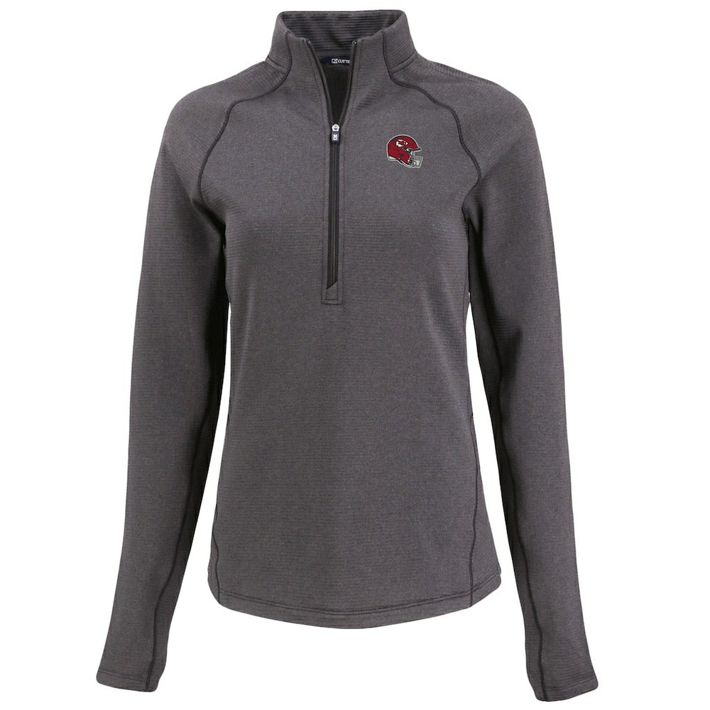 Cutter & Buck Women's Peshastin Eco Fleece Recycled Tri-Blend Raglan Half-Zip Jacket - Kansas City Chiefs