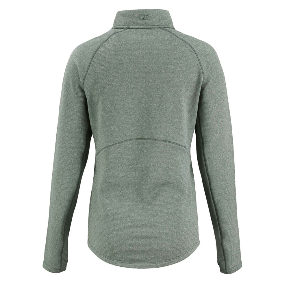 Cutter & Buck Women's Peshastin Eco Fleece Recycled Tri-Blend Raglan Half-Zip Jacket - Green Bay Packers