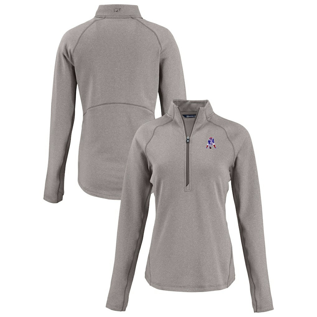 Cutter & Buck Women's Peshastin Eco Fleece Recycled Tri-Blend Raglan Half-Zip Jacket - New England Patriots