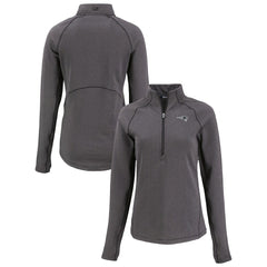 Cutter & Buck Women's Peshastin Eco Fleece Recycled Tri-Blend Raglan Half-Zip Jacket - New England Patriots