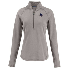 Cutter & Buck Women's Americana Peshastin Eco Fleece Recycled Tri-Blend Raglan Half-Zip Jacket - Minnesota Vikings