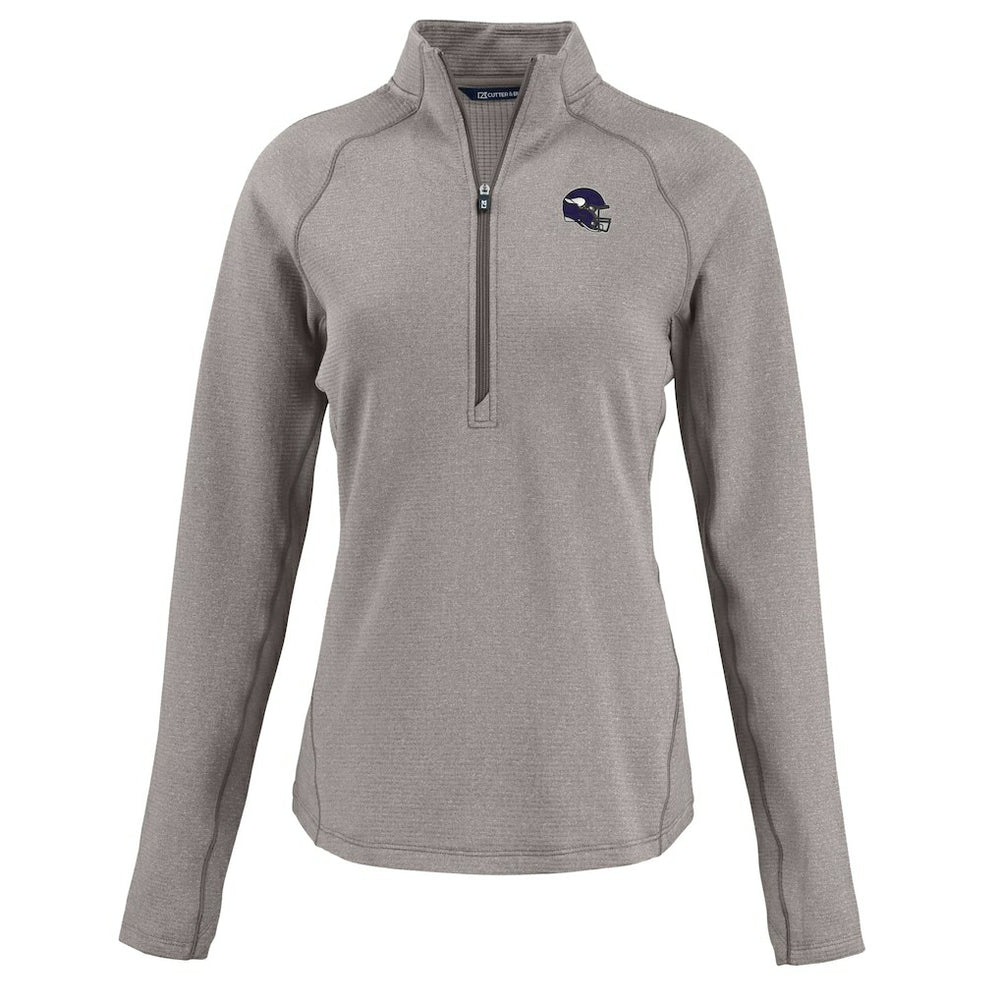 Cutter & Buck Women's Peshastin Eco Fleece Recycled Tri-Blend Raglan Half-Zip Jacket - Minnesota Vikings