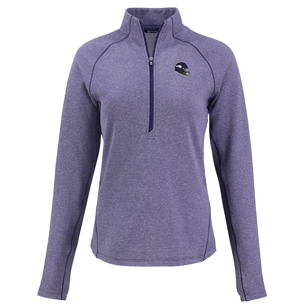 Cutter & Buck Women's Peshastin Eco Fleece Recycled Tri-Blend Raglan Half-Zip Jacket - Minnesota Vikings