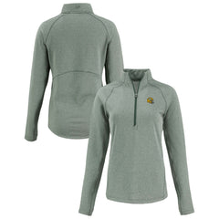Cutter & Buck Women's Peshastin Eco Fleece Recycled Tri-Blend Raglan Half-Zip Jacket - Green Bay Packers