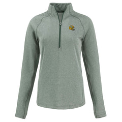 Cutter & Buck Women's Peshastin Eco Fleece Recycled Tri-Blend Raglan Half-Zip Jacket - Green Bay Packers