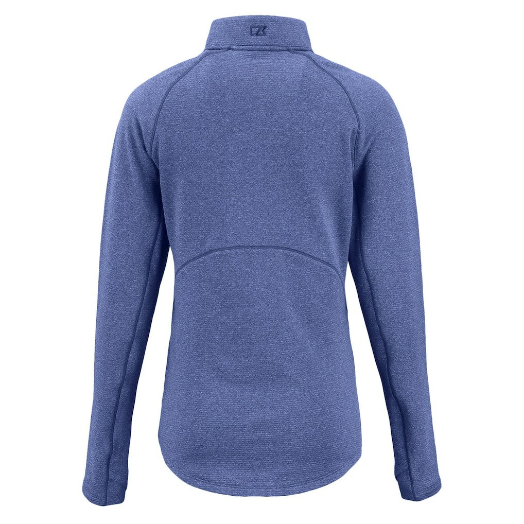 Cutter & Buck Women's Peshastin Eco Fleece Recycled Tri-Blend Raglan Half-Zip Jacket - New England Patriots