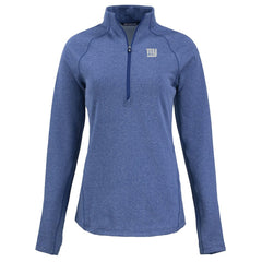 Cutter & Buck Women's Peshastin Eco Fleece Recycled Tri-Blend Raglan Half-Zip Jacket - New York Giants