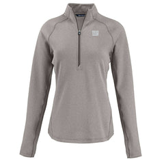 Cutter & Buck Women's Peshastin Eco Fleece Recycled Tri-Blend Raglan Half-Zip Jacket - New York Giants