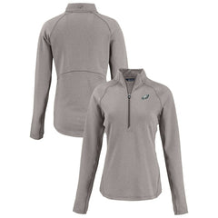 Cutter & Buck Women's Peshastin Eco Fleece Recycled Tri-Blend Raglan Half-Zip Jacket - Philadelphia Eagles