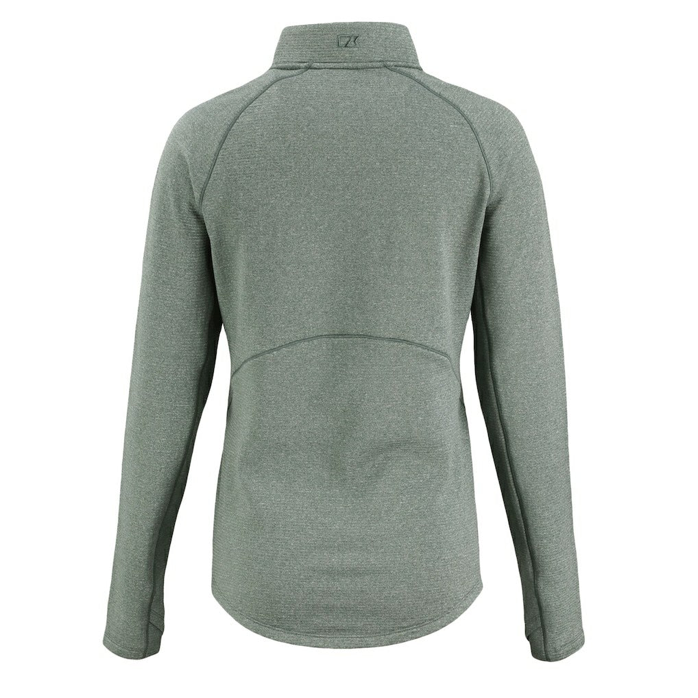 Cutter & Buck Women's Peshastin Eco Fleece Recycled Tri-Blend Raglan Half-Zip Jacket - Philadelphia Eagles