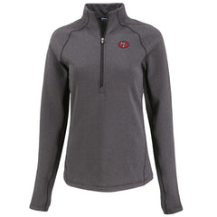 Cutter & Buck Women's Peshastin Eco Fleece Recycled Tri-Blend Raglan Half-Zip Jacket - San Francisco 49ers