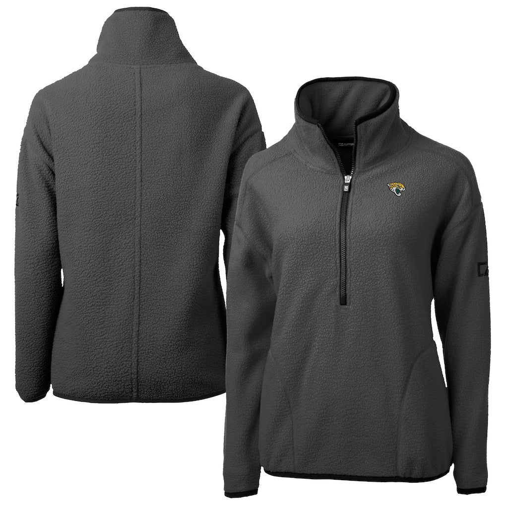 Cutter & Buck Women's Cascade Eco Sherpa Fleece Half-Zip Jacket - Jacksonville Jaguars