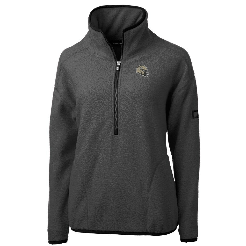 Cutter & Buck Women's Helmet Cascade Eco Sherpa Fleece Half-Zip Jacket - New Orleans Saints