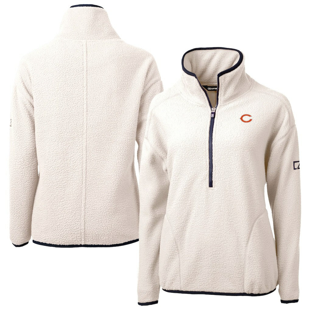 Cutter & Buck Women's Cascade Eco Sherpa Fleece Half-Zip Jacket - Chicago Bears