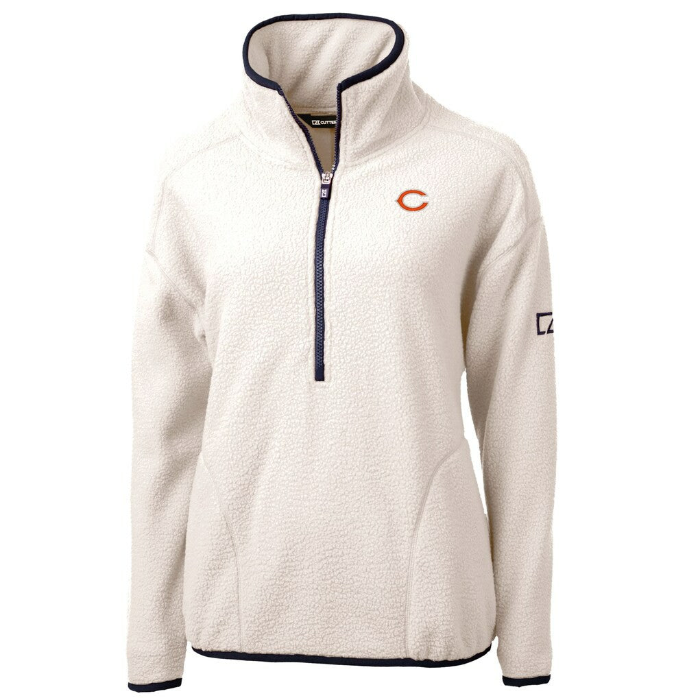 Cutter & Buck Women's Cascade Eco Sherpa Fleece Half-Zip Jacket - Chicago Bears