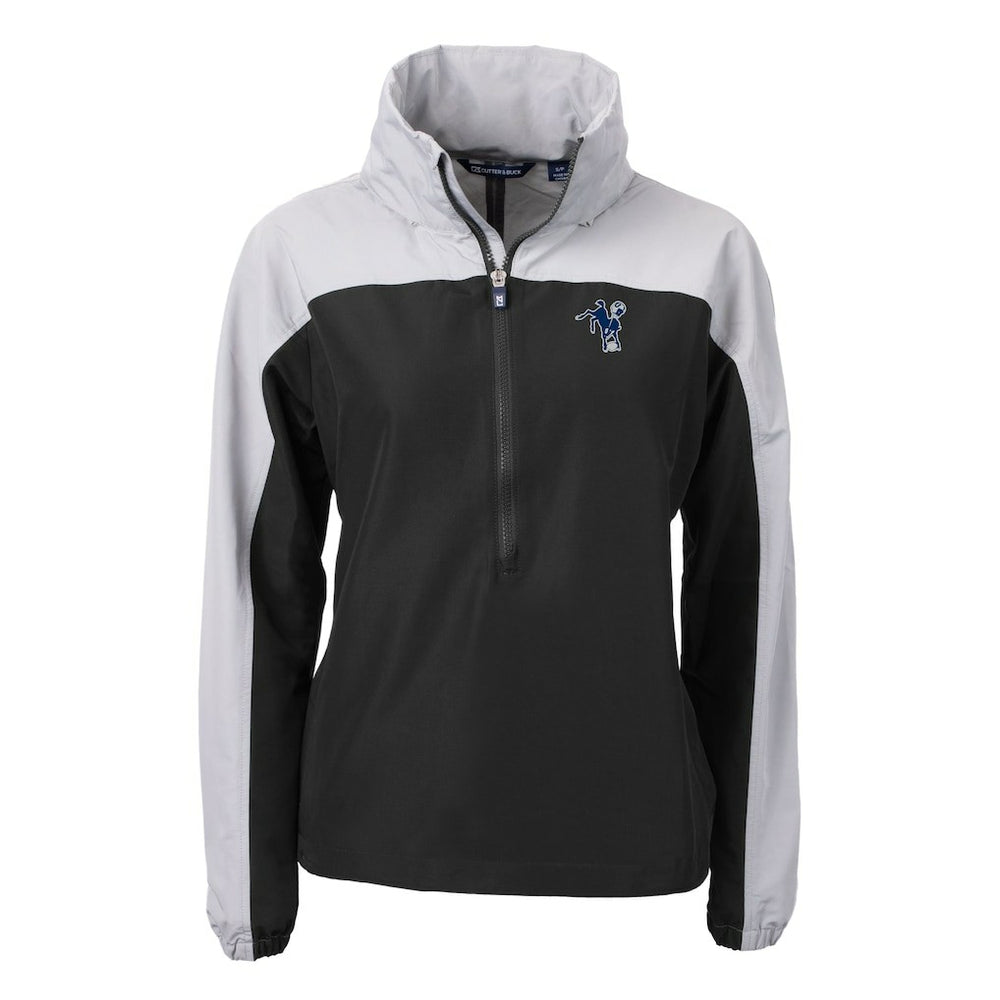 Cutter & Buck Women's Charter Eco Recycled Half-Zip Hooded Anorak Jacket - Indianapolis Colts