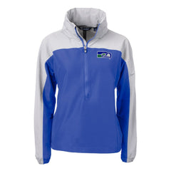 Cutter & Buck Women's Charter Eco Recycled Half-Zip Hooded Anorak Jacket - Seattle Seahawks