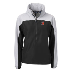 Cutter & Buck Women's Charter Eco Recycled Half-Zip Hooded Anorak Jacket - Tampa Bay Buccaneers