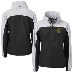 Cutter & Buck Women's Charter Eco Recycled Half-Zip Hooded Anorak Jacket - Pittsburgh Steelers