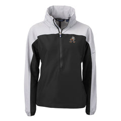 Cutter & Buck Women's Charter Eco Recycled Half-Zip Hooded Anorak Jacket - Cleveland Browns