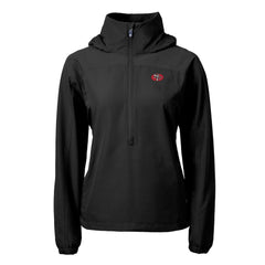 Cutter & Buck Women's Charter Eco Recycled Half-Zip Hooded Anorak Jacket - San Francisco 49ers
