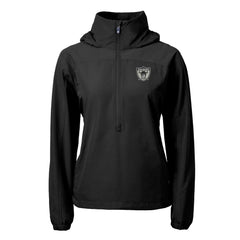 Cutter & Buck Women's Charter Eco Recycled Half-Zip Hooded Anorak Jacket - Las Vegas Raiders