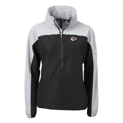 Cutter & Buck Women's Charter Eco Recycled Half-Zip Hooded Anorak Jacket - Kansas City Chiefs
