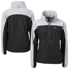 Cutter & Buck Women's Charter Eco Recycled Half-Zip Hooded Anorak Jacket - Indianapolis Colts