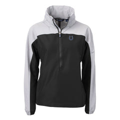 Cutter & Buck Women's Charter Eco Recycled Half-Zip Hooded Anorak Jacket - Indianapolis Colts