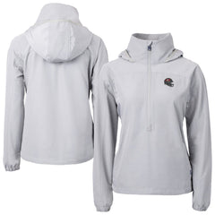 Cutter & Buck Women's Charter Eco Recycled Half-Zip Hooded Anorak Jacket - Tampa Bay Buccaneers