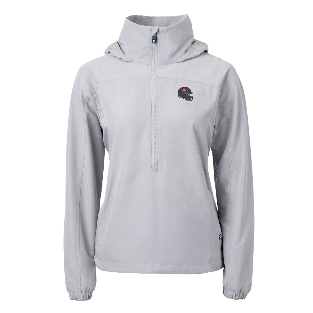 Cutter & Buck Women's Charter Eco Recycled Half-Zip Hooded Anorak Jacket - Tampa Bay Buccaneers