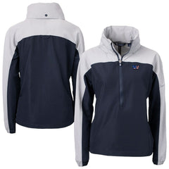 Cutter & Buck Women's Charter Eco Recycled Half-Zip Hooded Anorak Jacket - Washington Commanders