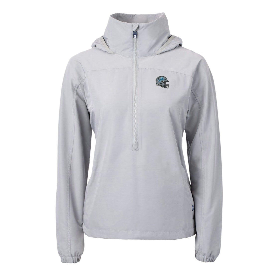 Cutter & Buck Women's Charter Eco Recycled Half-Zip Hooded Anorak Jacket - Detroit Lions