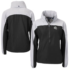 Cutter & Buck Women's Charter Eco Recycled Half-Zip Hooded Anorak Jacket - Miami Dolphins