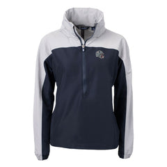 Cutter & Buck Women's Charter Eco Recycled Half-Zip Hooded Anorak Jacket - New England Patriots