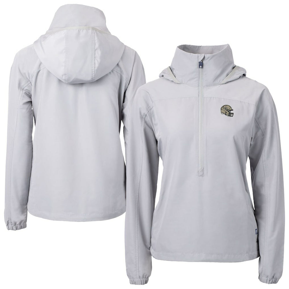 Cutter & Buck Women's Charter Eco Recycled Half-Zip Hooded Anorak Jacket - New Orleans Saints