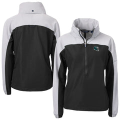 Cutter & Buck Women's Charter Eco Recycled Half-Zip Hooded Anorak Jacket - Philadelphia Eagles